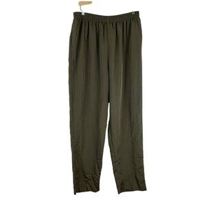 NEW Susan Graver QVC Pull On Straight Leg Pants Women Plus 1X Tall Long Green